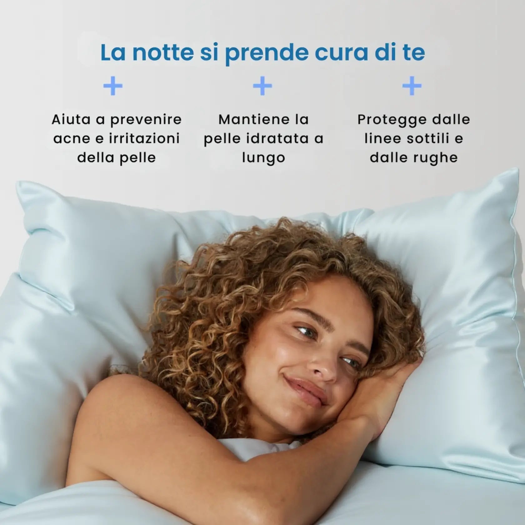 Federa Premium 100% Seta - Azzurro