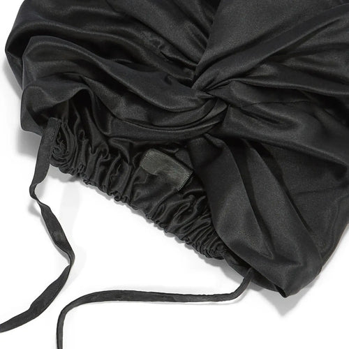 Cuffia Premium 100% Seta - Nero