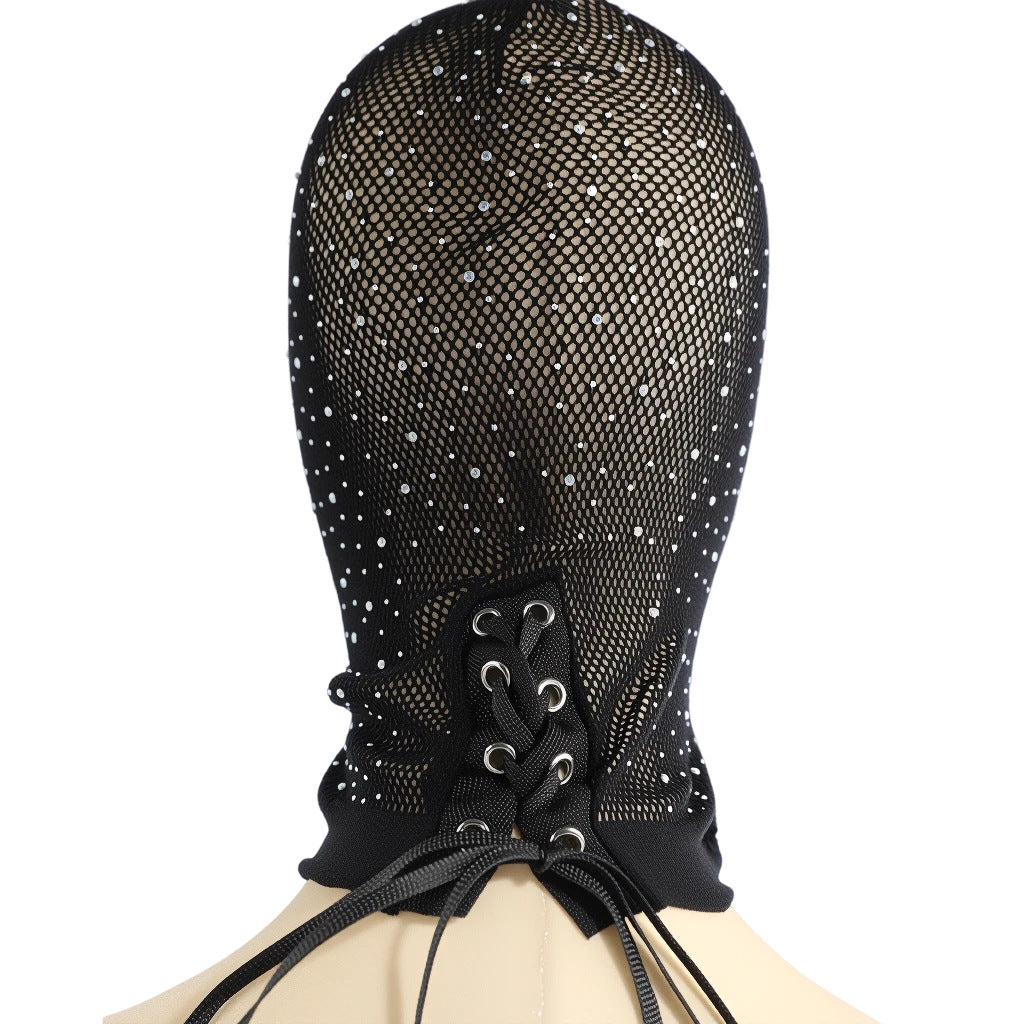 Sparkle Mesh Full-Face Mask – Gothic Sensual Edgy Accessory