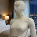Ivory Lace Full-Cover Bodysuit 84