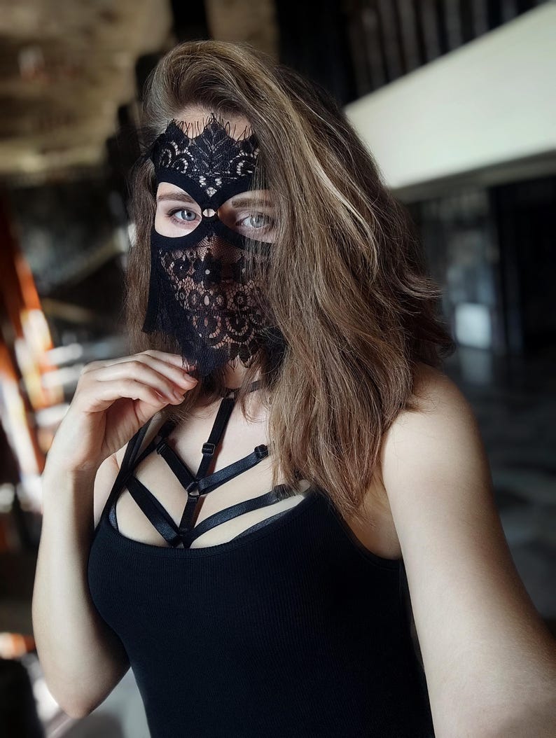Handmade Lace Strapped Mask