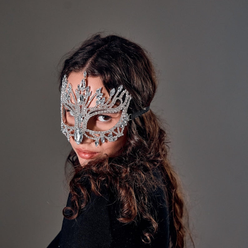 Rhinestone masquerade mask 139