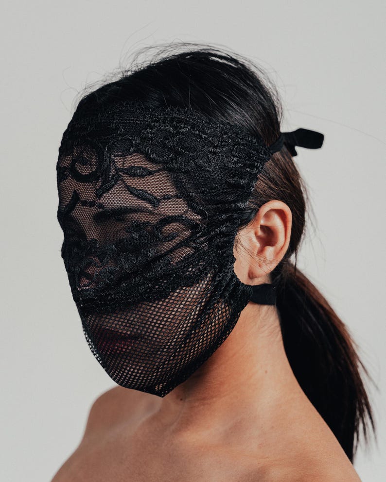 Lace Mesh See Through Face Cover Eye Cover in Multiple colors 61